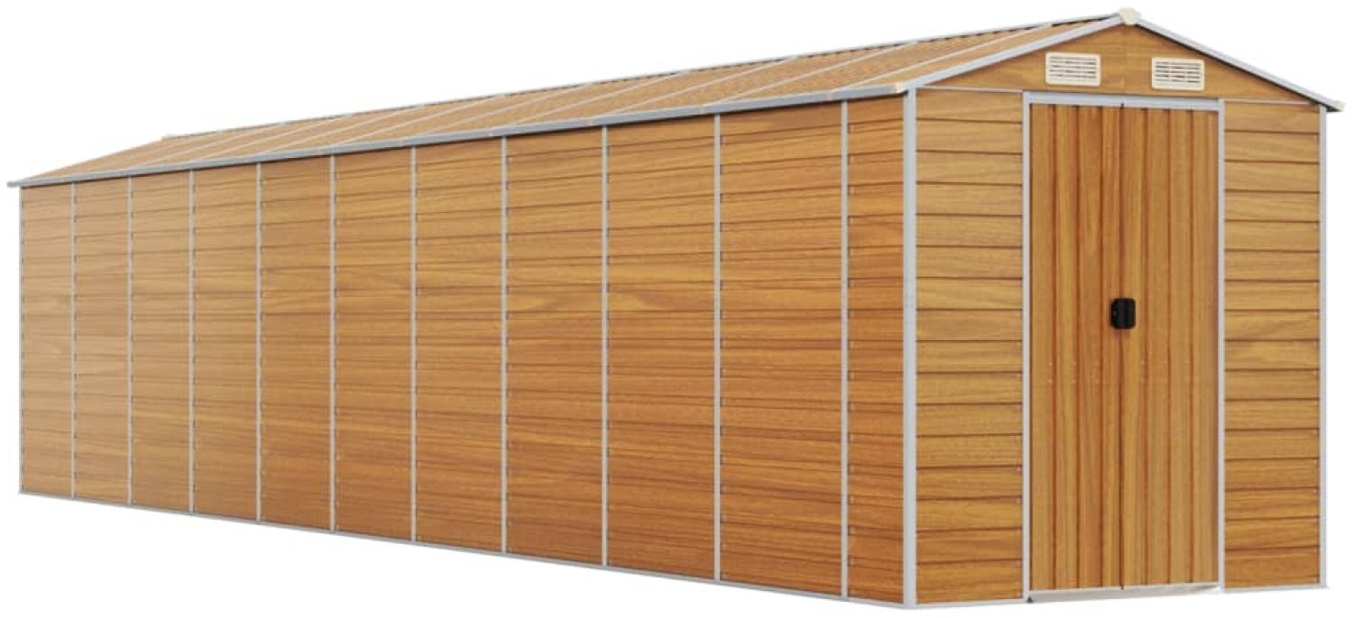 vidaXL Gerätehaus Hellbraun 191x895x198 cm Verzinkter Stahl 3188284 Bild 1