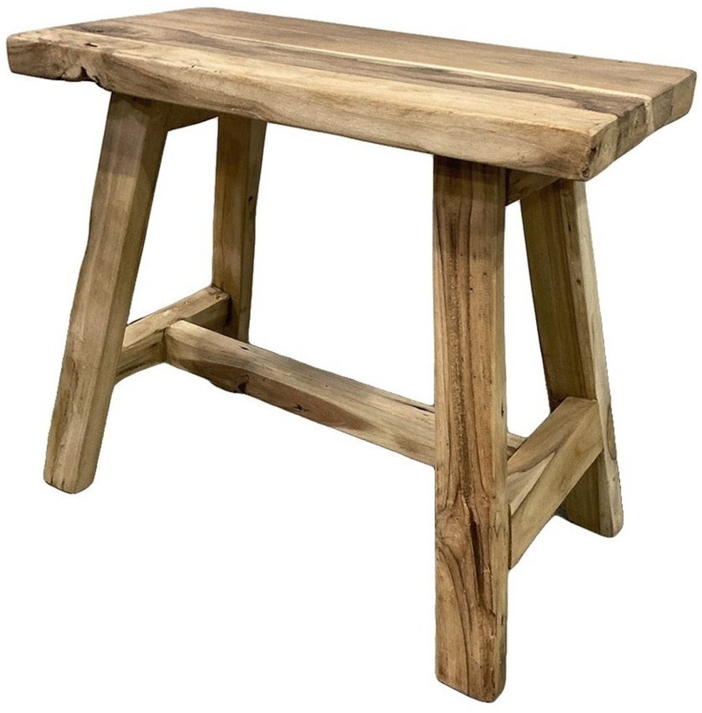 Hocker GEMI aus recyceltem Teak ca. L50cm in Natural Holzhocker Bild 1