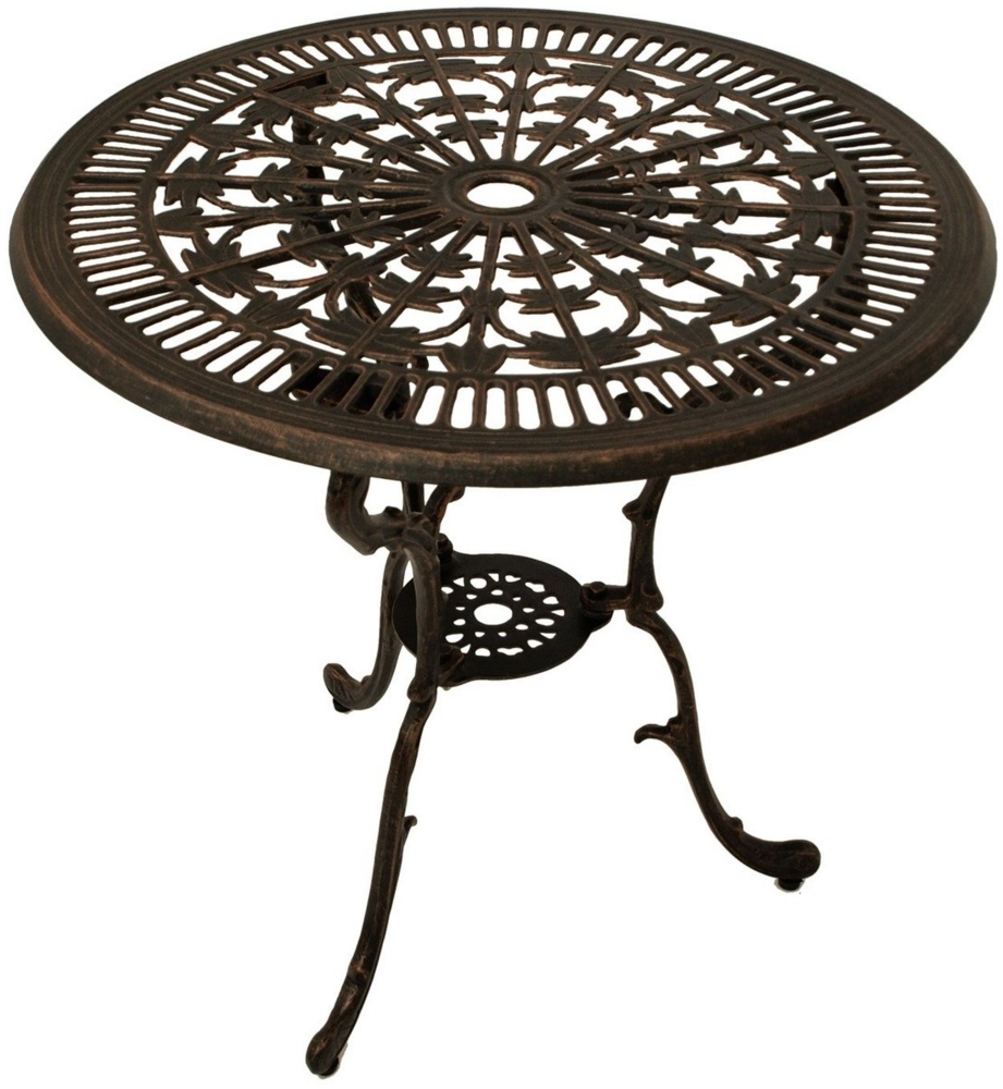 Tisch Jugendstil 70cm rund, Aluguss bronze antik Bild 1