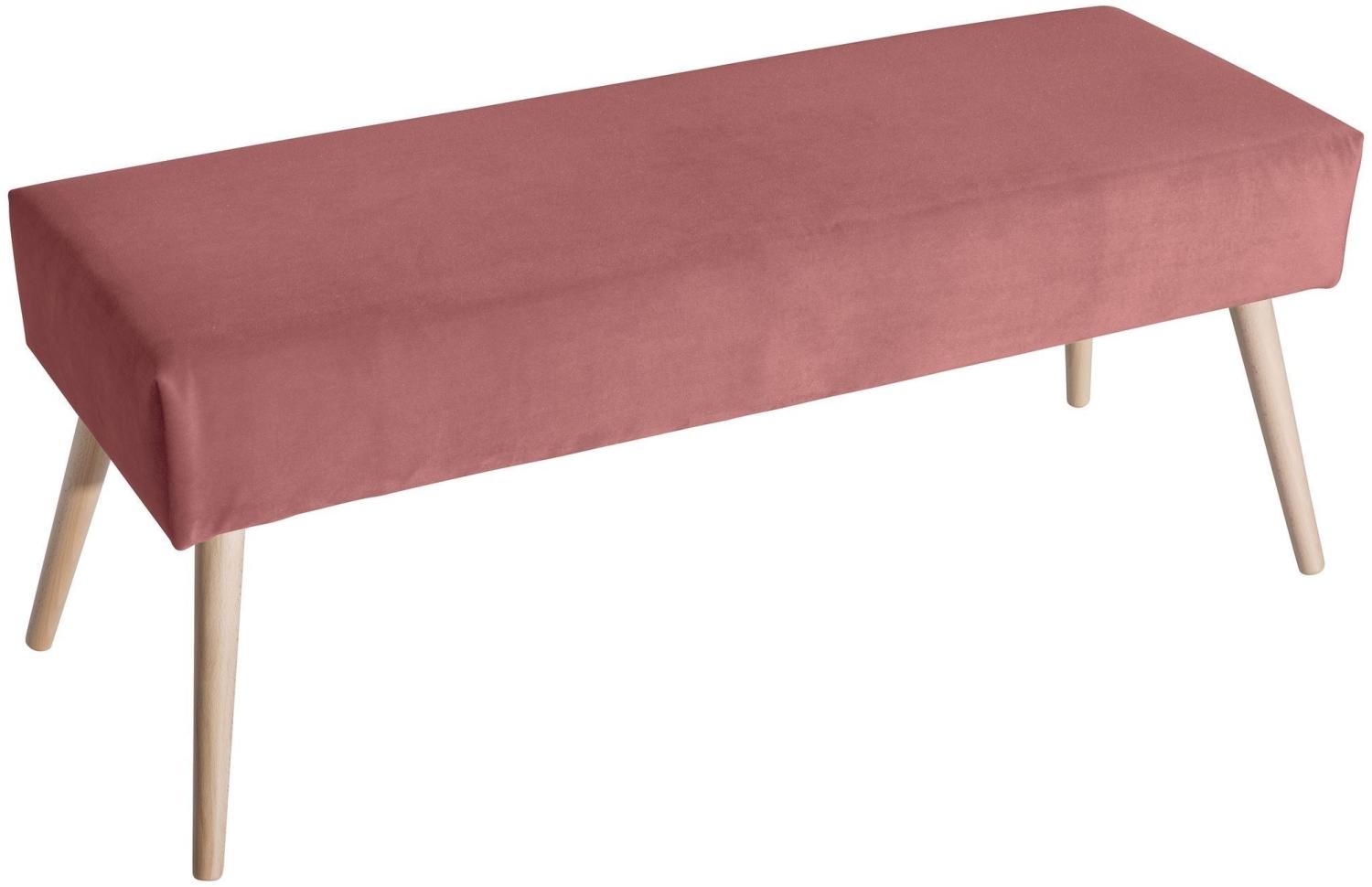 Bank Katja Bezug Samtvelours Buche natur / rose 22732 Bild 1