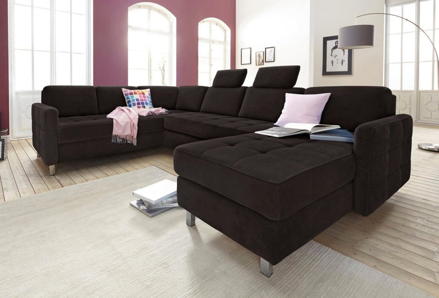 sit&more Wohnlandschaft Pablo U-Form, wahlweise mit Bettfunktion und Bettkasten Bild 1