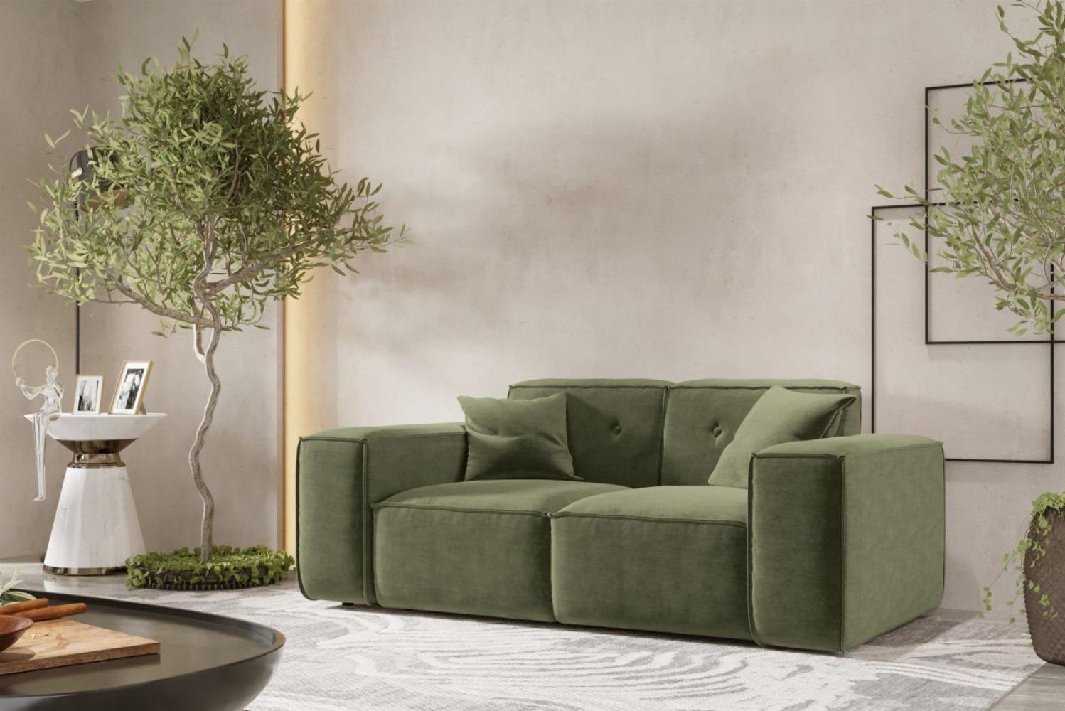 Sofa Designersofa CESINA 2-Sitzer in Stoff Perfect Harmony Waldgrün Bild 1