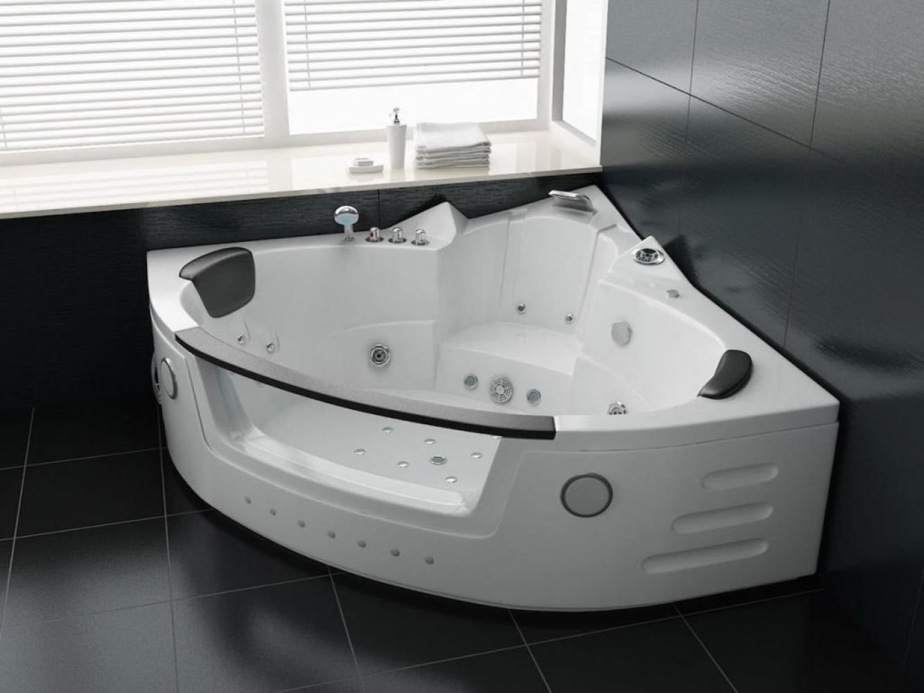 PureHaven Whirlpool 172x172 cm Wasserfall Heizung Lichttherapie Soundsystem Reinigungsprogramm Bluetooth-Soundsystem Bild 1