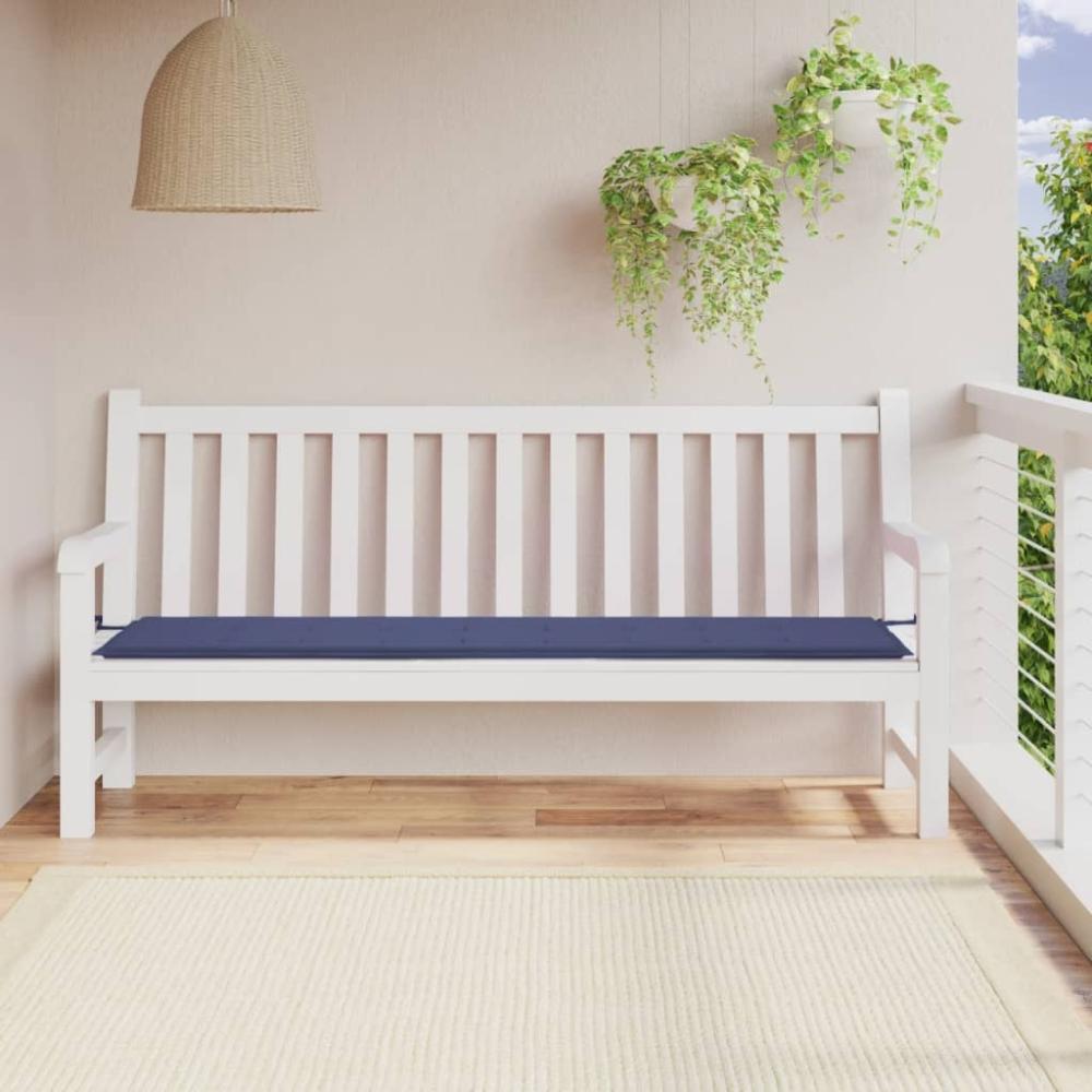 vidaXL Gartenbank-Auflage Marineblau 200x50x3 cm Oxford-Gewebe 378544 Bild 1