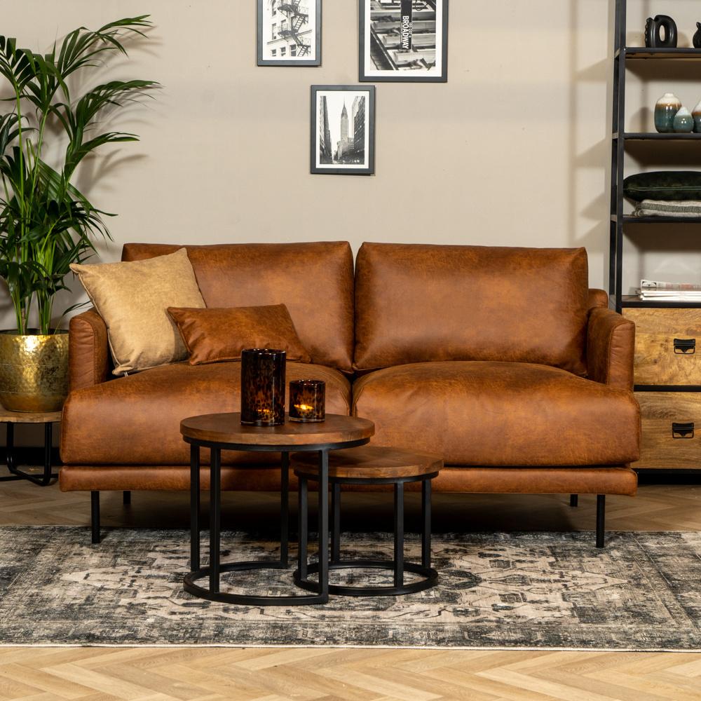 Bronx71 Ledersofa Denver 2,5-Sitzer cognac Bild 1