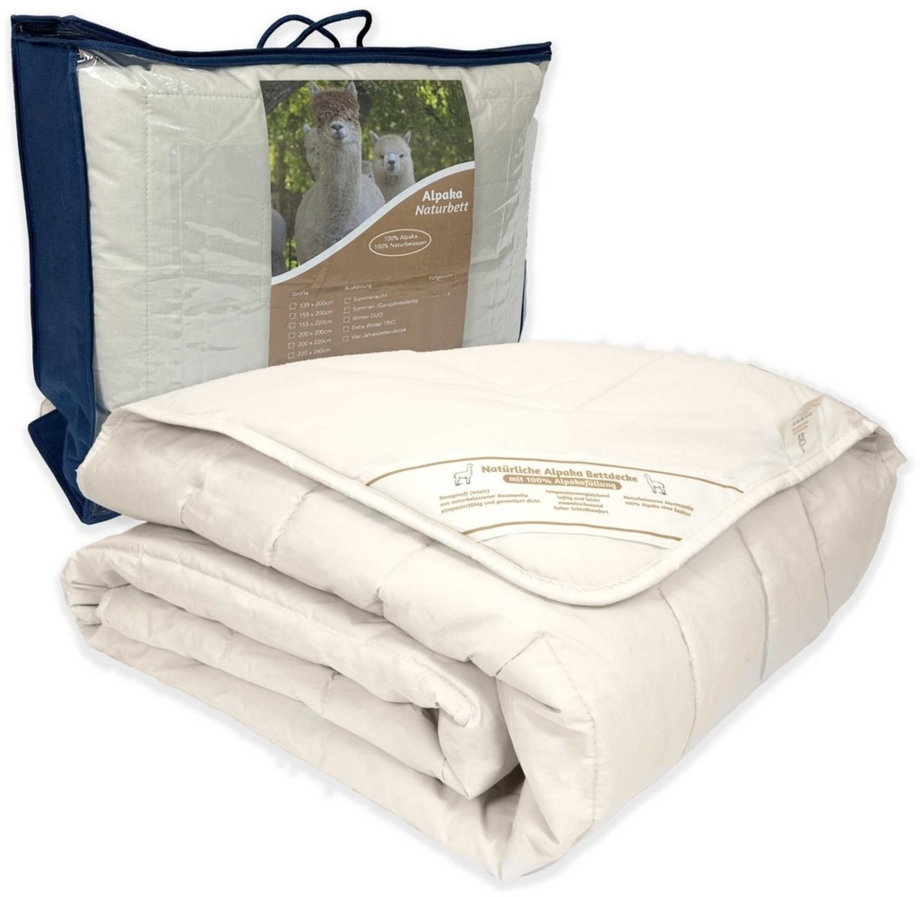 Abolengo de Alpaca Naturhaarbettdecke Basic Line Alpaka Bettdecke von Abolengo de Alpaca, Bezug: naturbelassene Baumwolle Bild 1