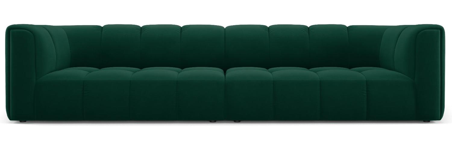 Micadoni Modulares Sofa Serena 4-Sitzer Samtstoff Flaschengrün Bild 1