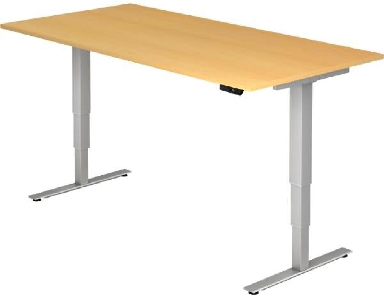 Sitz-Steh-Schreibtisch elektrisch 200x100cm Buche Bild 1