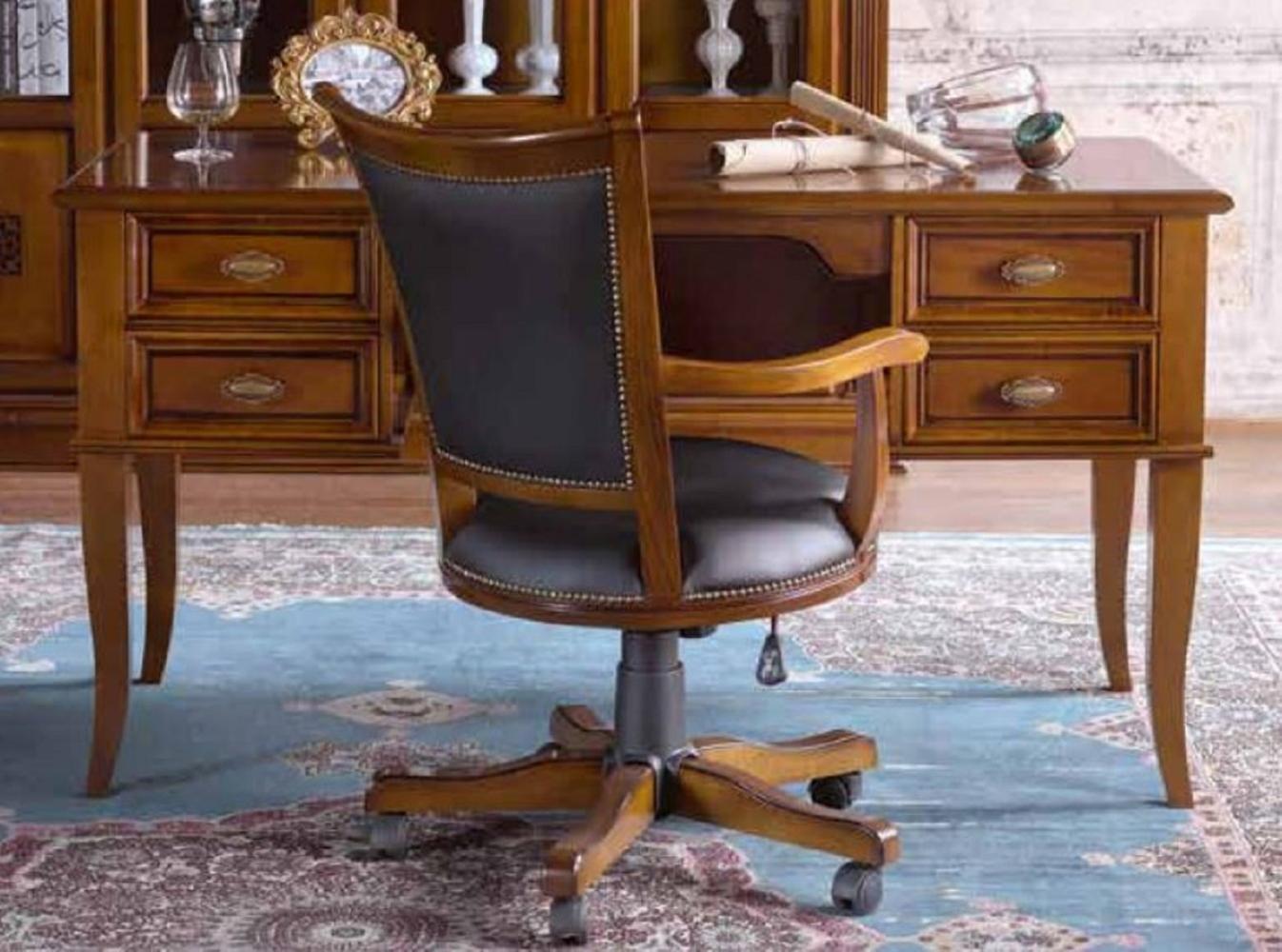 Casa Padrino Luxus Barock Sekretär mit 4 Schubladen Braun - Handgefertigter Schreibtisch im Barockstil - Barock Büro Möbel - Luxus Möbel im Barockstil - Luxus Qualität - Made in Italy Bild 1