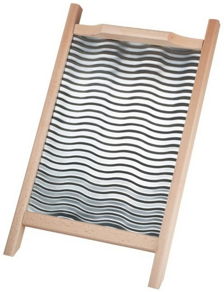 Gravidus Wäschesack Waschbrett für Wäsche Rubbelbrett Handwäsche aus Buchenholz & Metall Bild 1