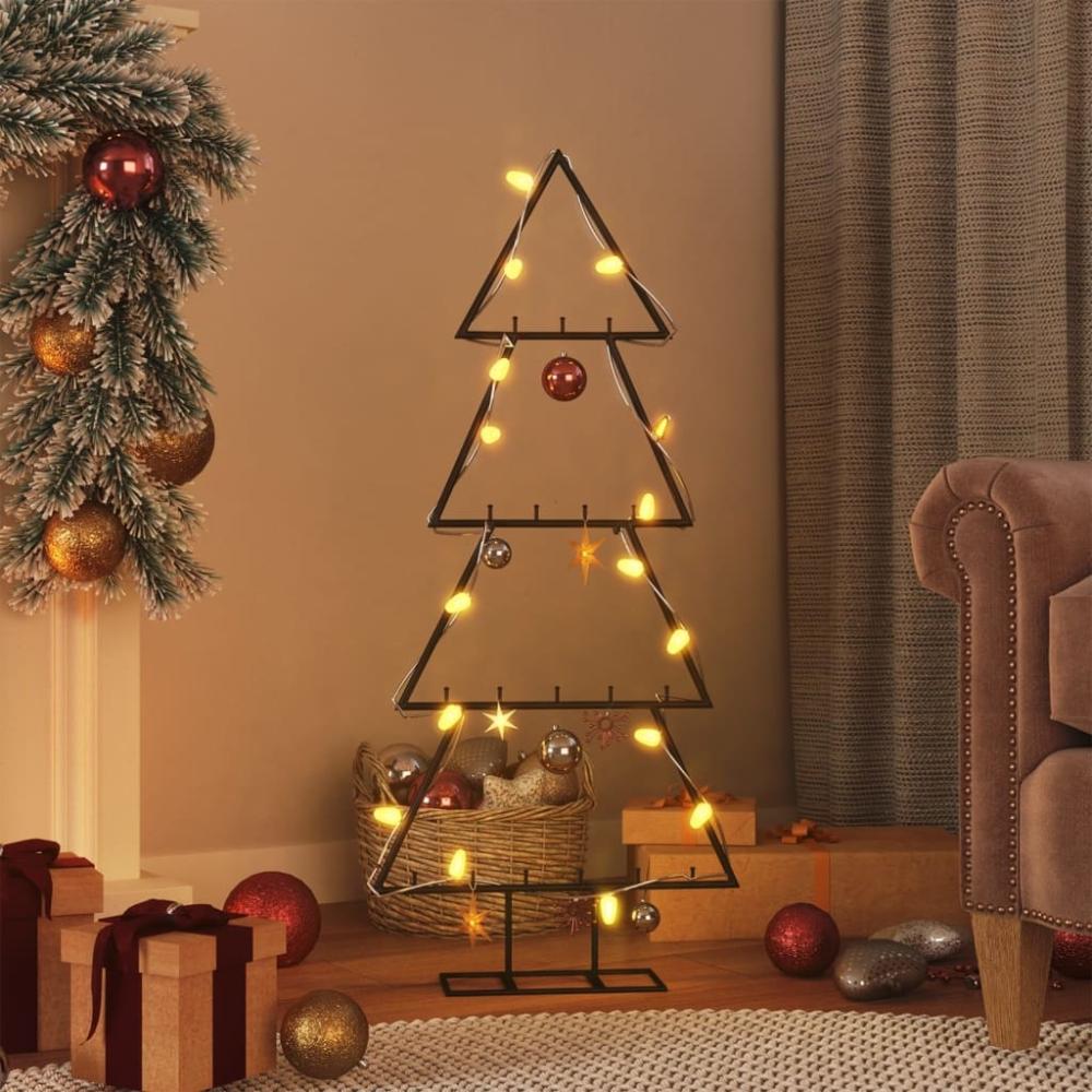 vidaXL Metall-Weihnachtsbaum für Dekorationen Schwarz 90 cm 359592 Bild 1