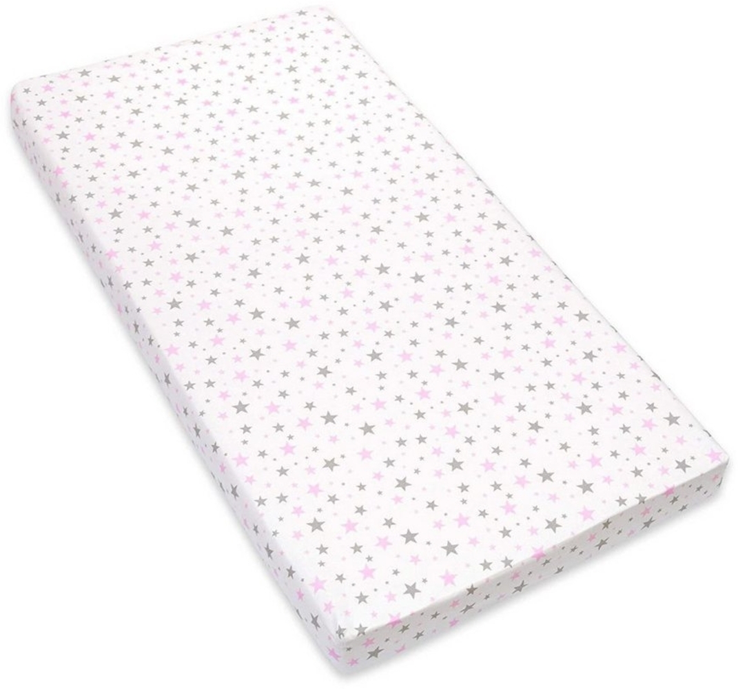 Amilian Spannbettlaken Spannbetttuch für Babybett Kinderbett Baby 100% Baumwolle 120x60 cm, Gummizug: an den Ecken, in vielen Mustern erhältlich Bild 1