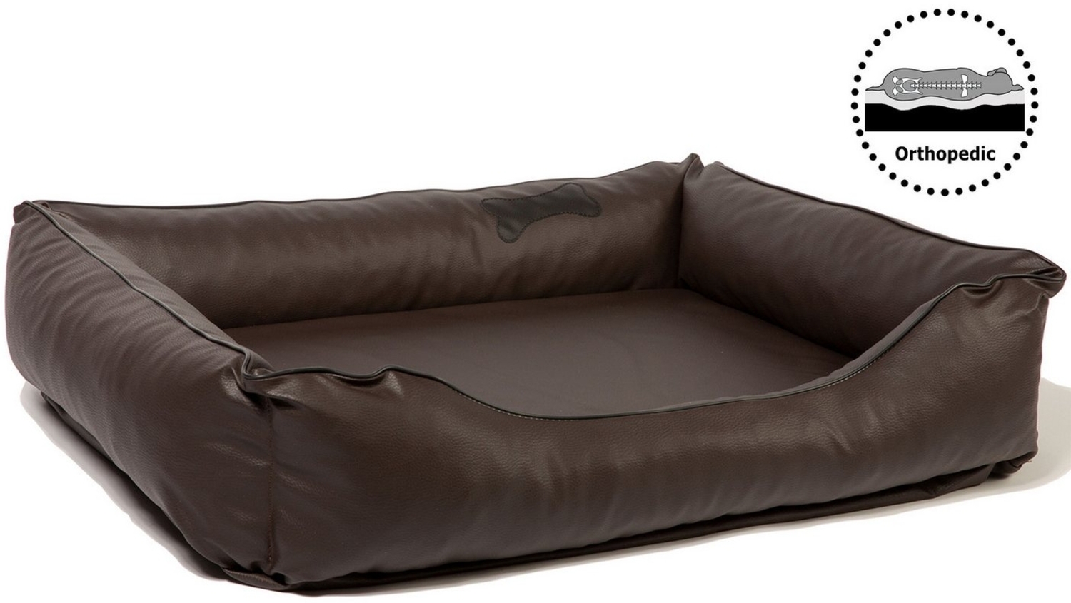 CopcoPet Tierbett Paco Hundebett Braun XL - 110x90 cm Visco (orthopädisch) Bild 1