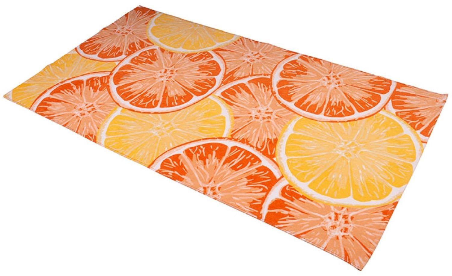 Sympathica Strandtuch Saunatuch Badetuch Duschtuch Orange ZitrusFruit 90x170 cm Bild 1