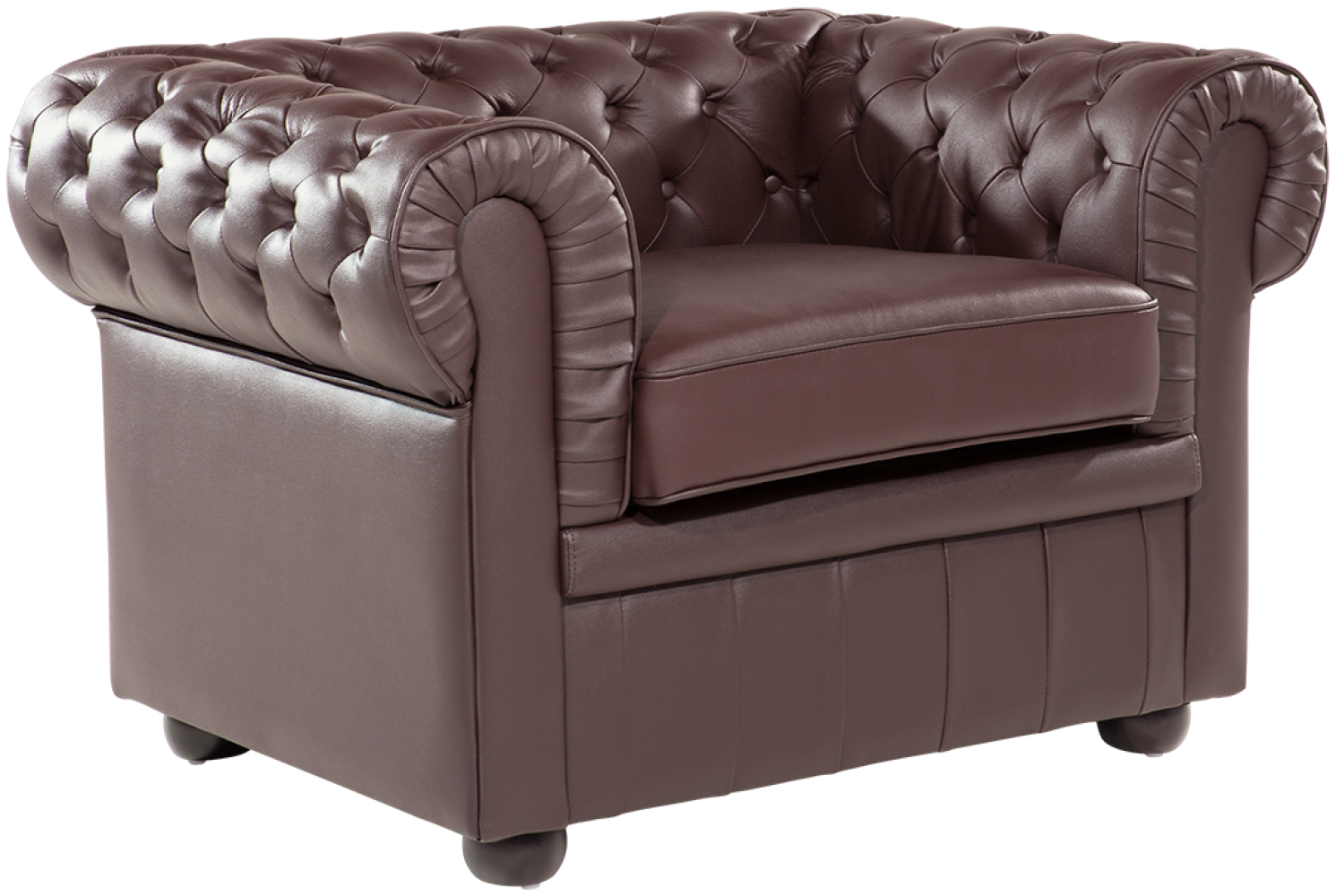 Sessel Leder braun CHESTERFIELD Bild 1