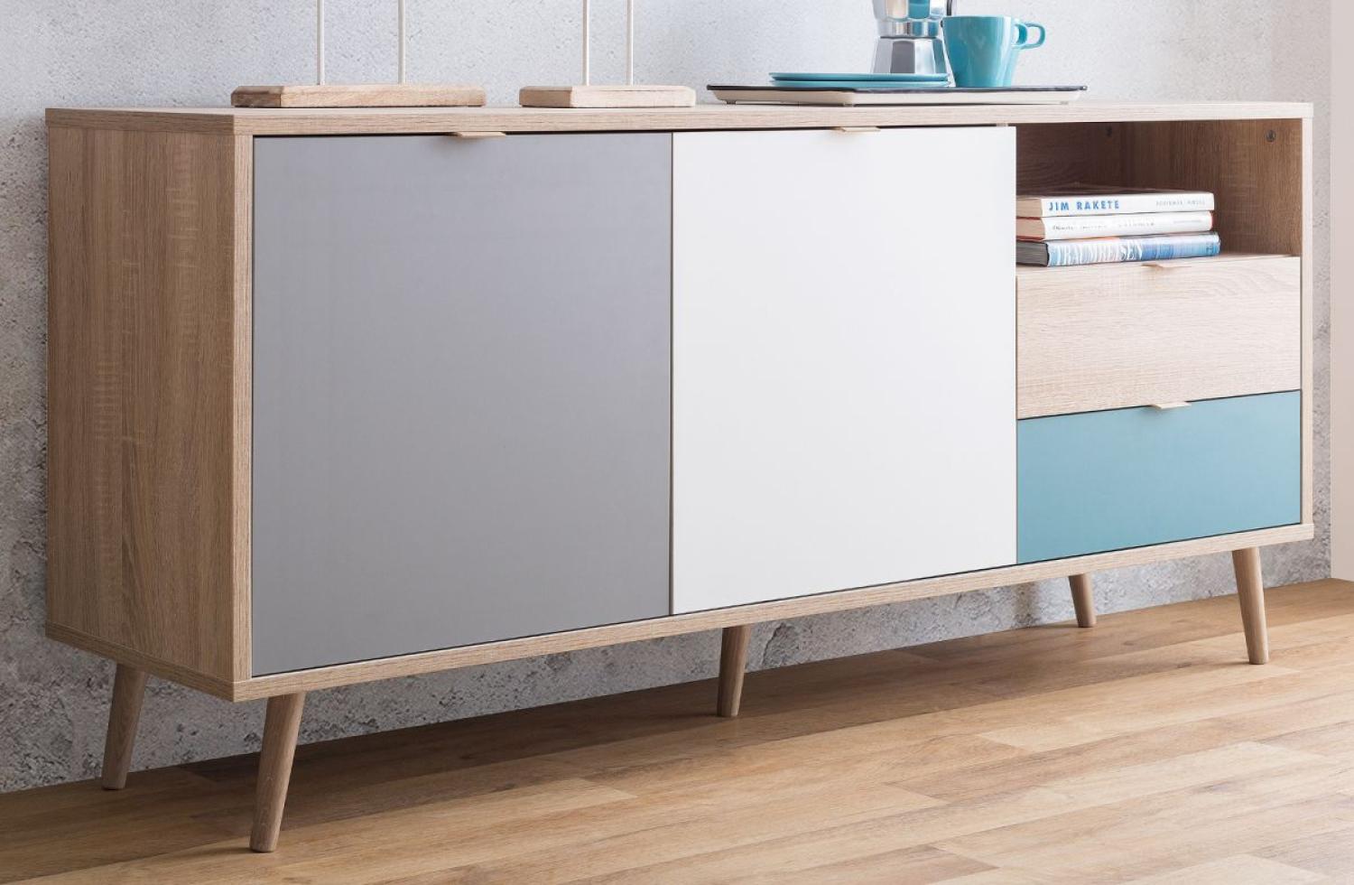 Sideboard Cuba Eiche Tricolor 150 x 71 cm Bild 1