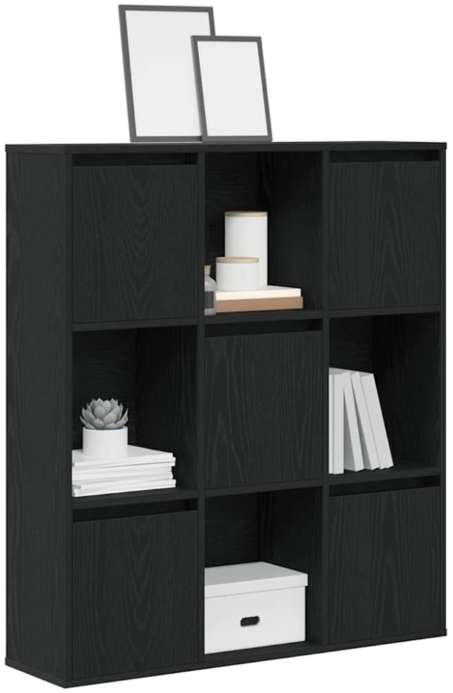 vidaXL Bücherregal Schwarz Eichen-Optik 89x24x101,5 cm Holzwerkstoff 860401 Bild 1