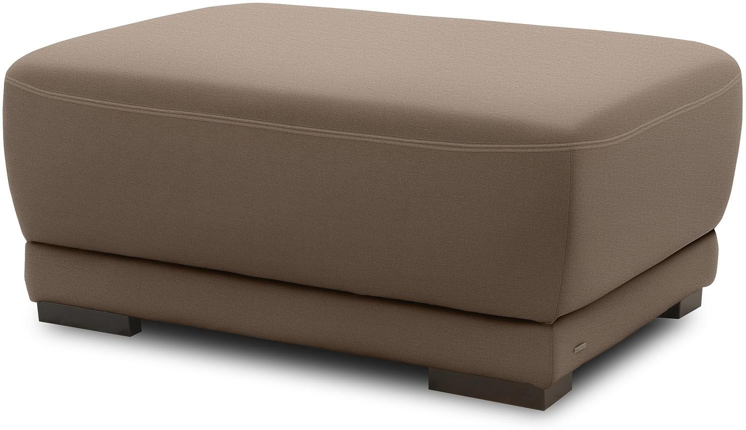 DOMO Collection Telos Boxspringhocker, Hocker mit Boxspringfederung, Beistellhocker für Couch, 109x78x46 cm, braun Bild 1