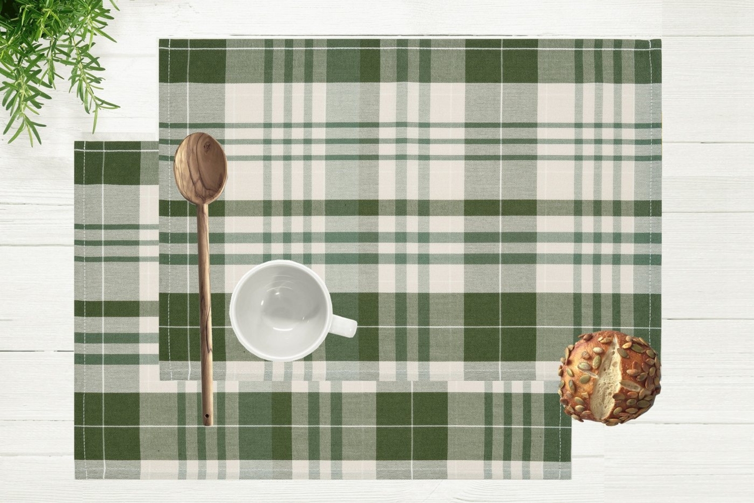 my home Platzset Candise, (2-St), 45 x 30, Karomuster, weiche Haptik, Esszimmer, Wohnzimmer, Küche Bild 1