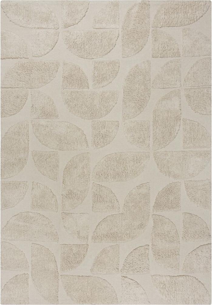 Kadima Design Naturfarbener Baumwollteppich mit geometrischem Muster, rutschfest, "Itchen". 120x170 cm Bild 1