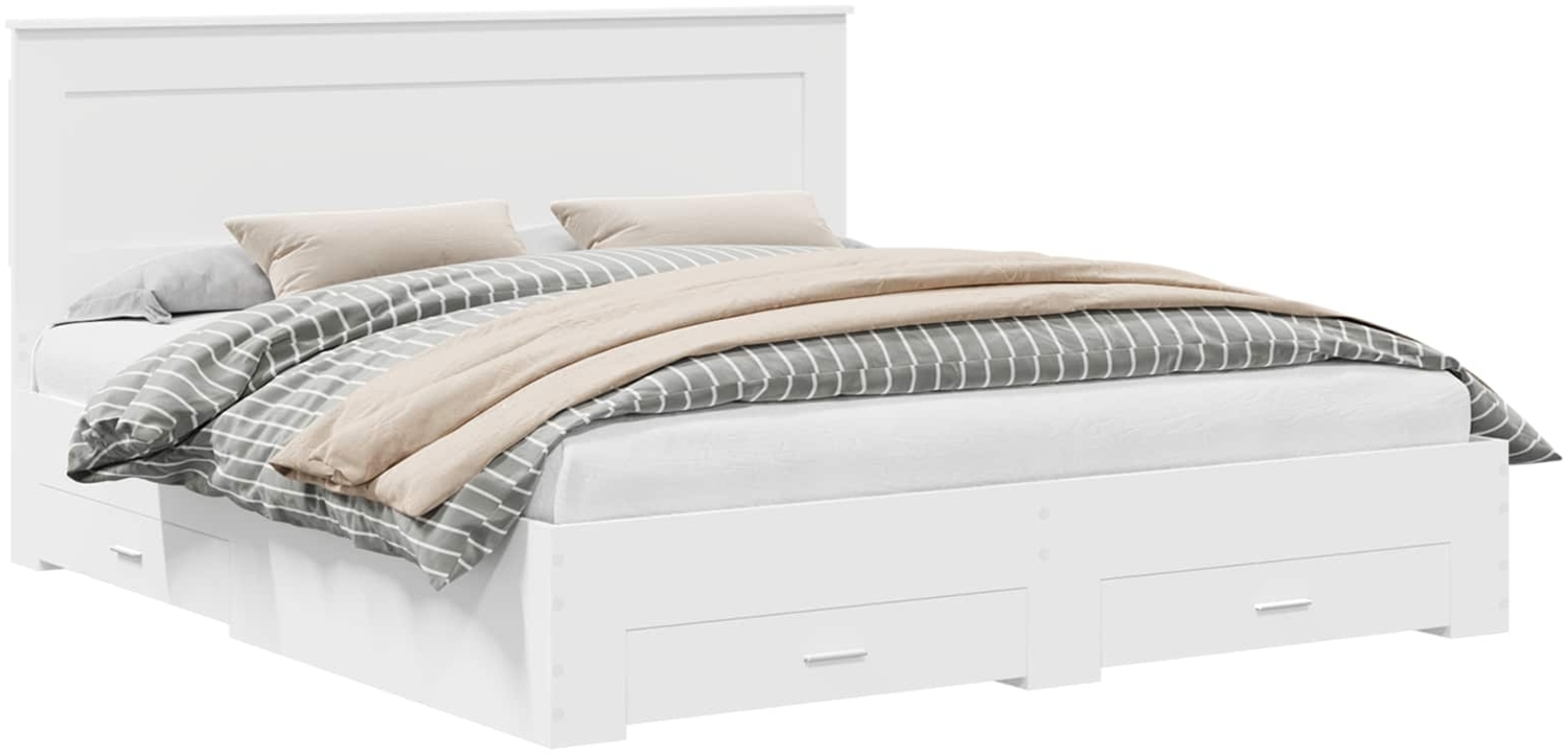 vidaXL Bettgestell mit Schubladen mit Kopfteil Holzwerkstoff 3410284 Bild 1