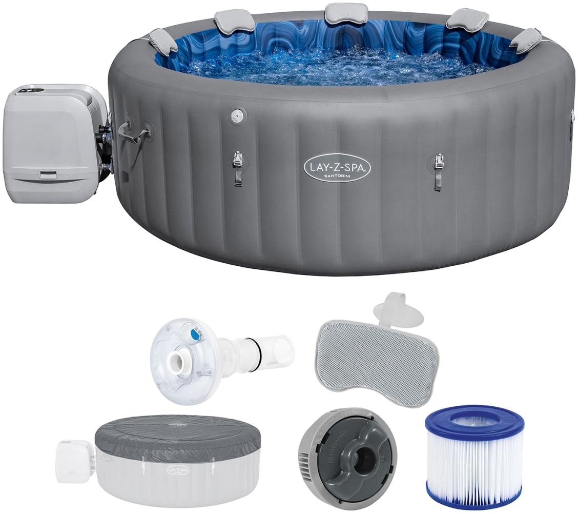 LAY-Z-SPA® Whirlpool Santorini HydroJet Pro™ Ø 216 x 80 cm, rund Bild 1