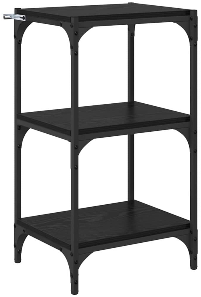 vidaXL Bücherregal Schwarz Eichen-Optik 40 x 33 x 70,5 cm 881104 Bild 1