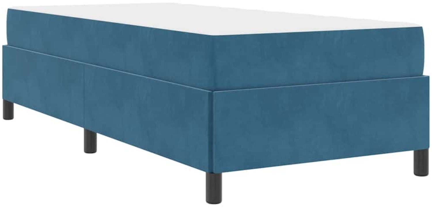 vidaXL Bettrahmen mit Matratze Dunkelblau 80 x 200 cm Stoff 3399028 Bild 1