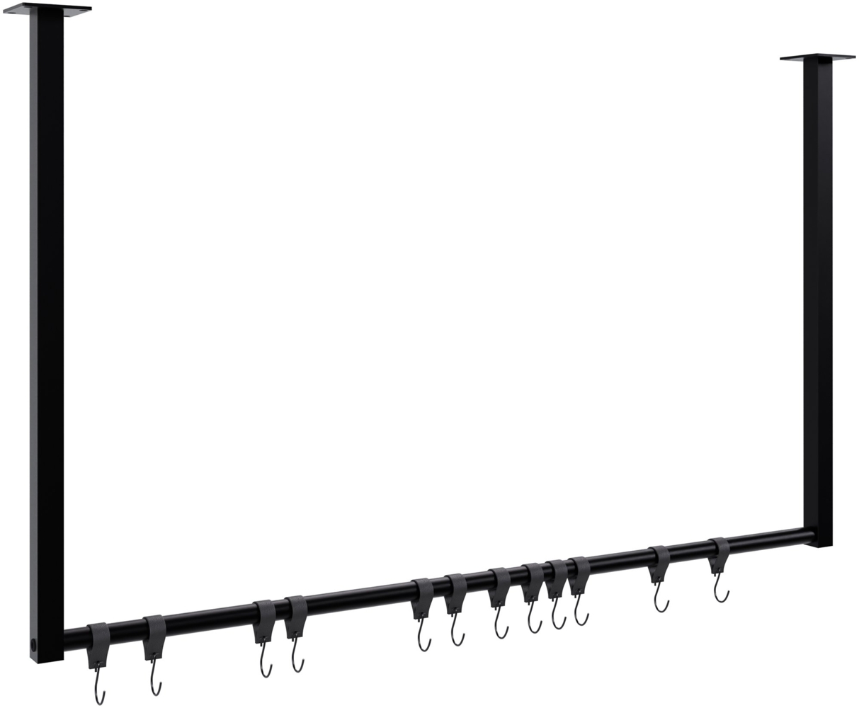 CLP Kleiderstange Fenton aus Metall für Deckenmontage mit 12 Kleiderhaken,100x60 cm Bild 1