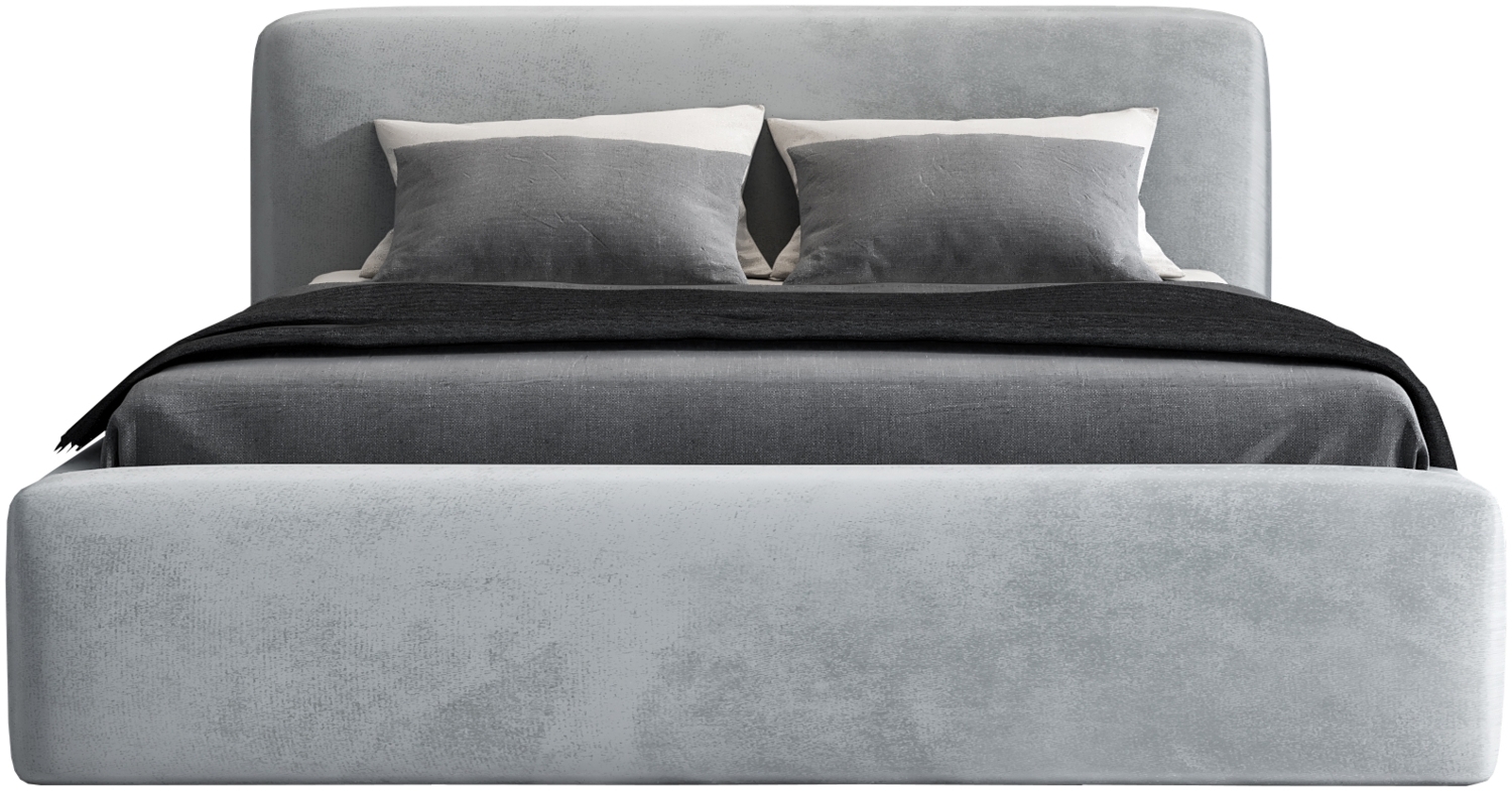 Polsterbett LUMO 180x200 ohne Matratze mit Bettkasten und Lattenrost. Farbe: Silber 15 Bild 1