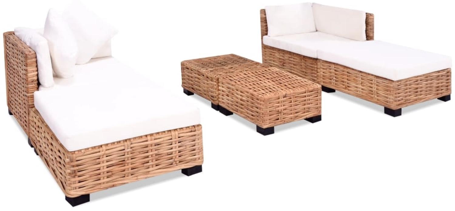 vidaXL Sofagarnitur 16-tlg. Natürliches Rattan 244625 Bild 1
