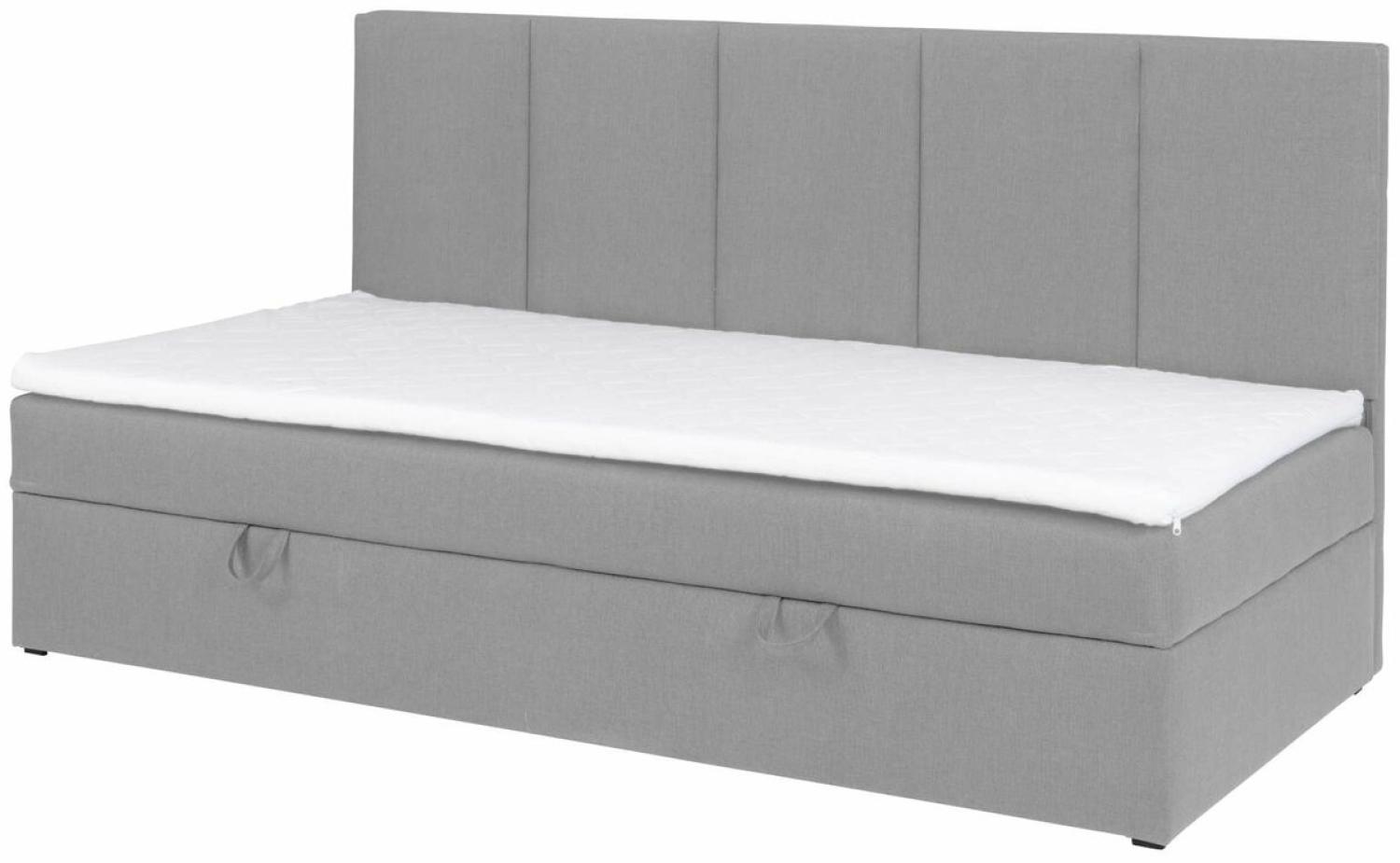 Stylefy Eliza Boxspringbett Velours SORO Mocco 100x200 cm Bild 1