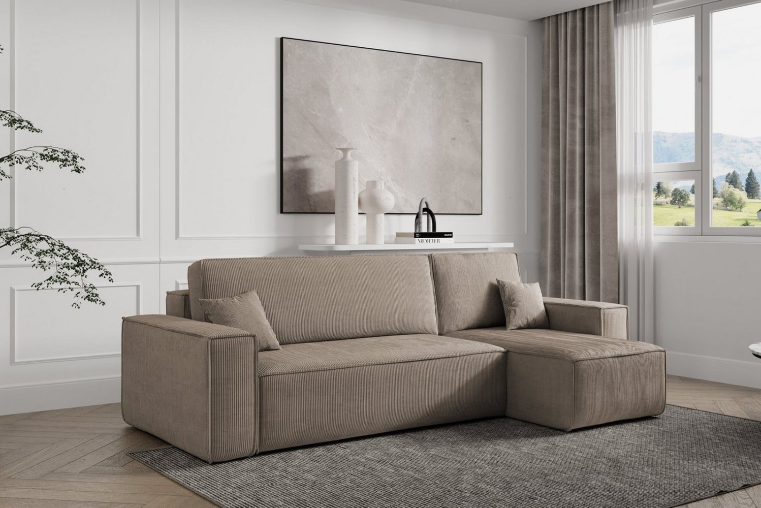 Compleo Ecksofa TOKYO, L-form Ecke, mit universelle Ottomane und Schlaffunktion Bild 1