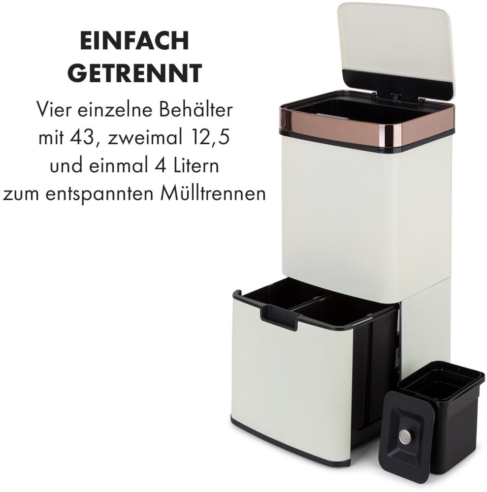 Royal Trash Rose Gold Sensor-Mülleimer 72 Liter Edelstahl Roségold Bild 1