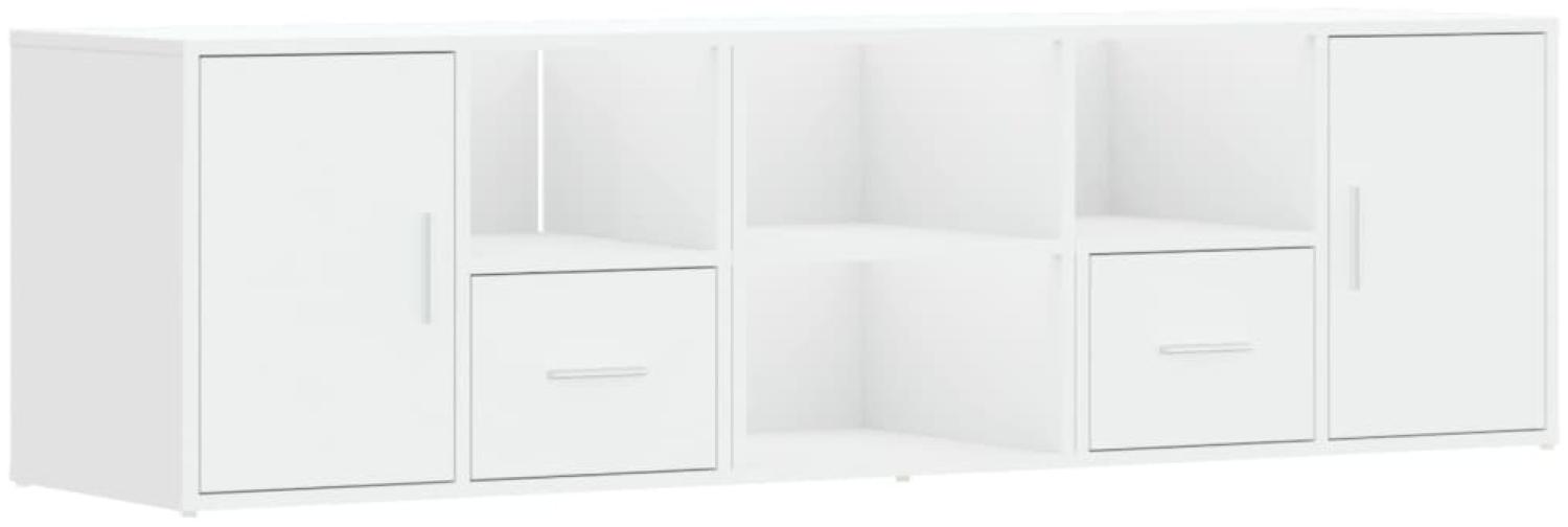vidaXL Eckregal Weiß 160x40x45 cm Holzwerkstoff 3307819 Bild 1
