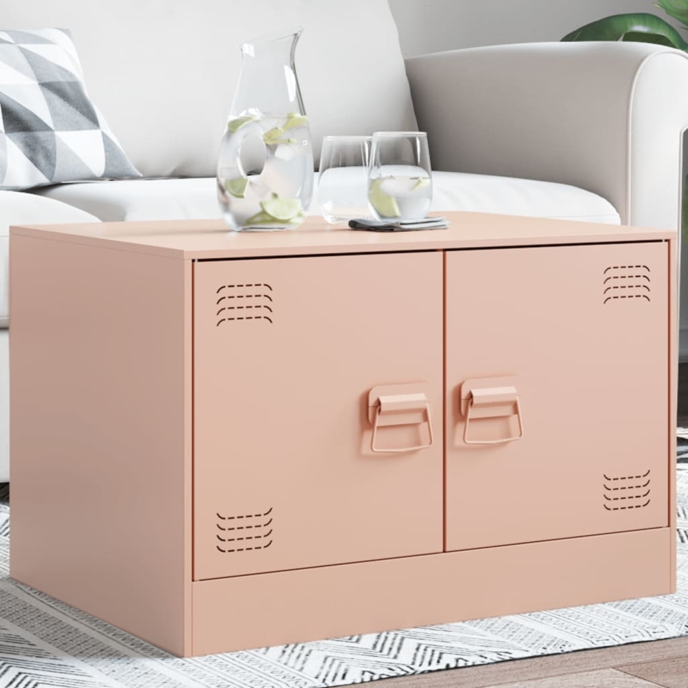 vidaXL Couchtisch Rosa 67x50x44 cm Stahl 841728 Bild 1