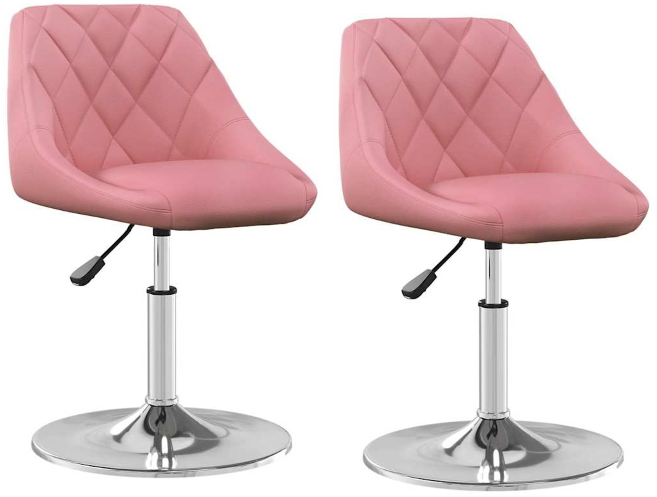 vidaXL Esszimmerstühle 2 Stk. Drehbar Rosa Samt [335288] Bild 1