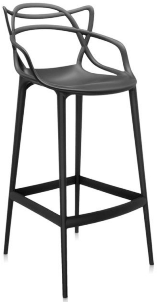Kartell Masters Stool Hocker, Schwarz, H. 65 Bild 1