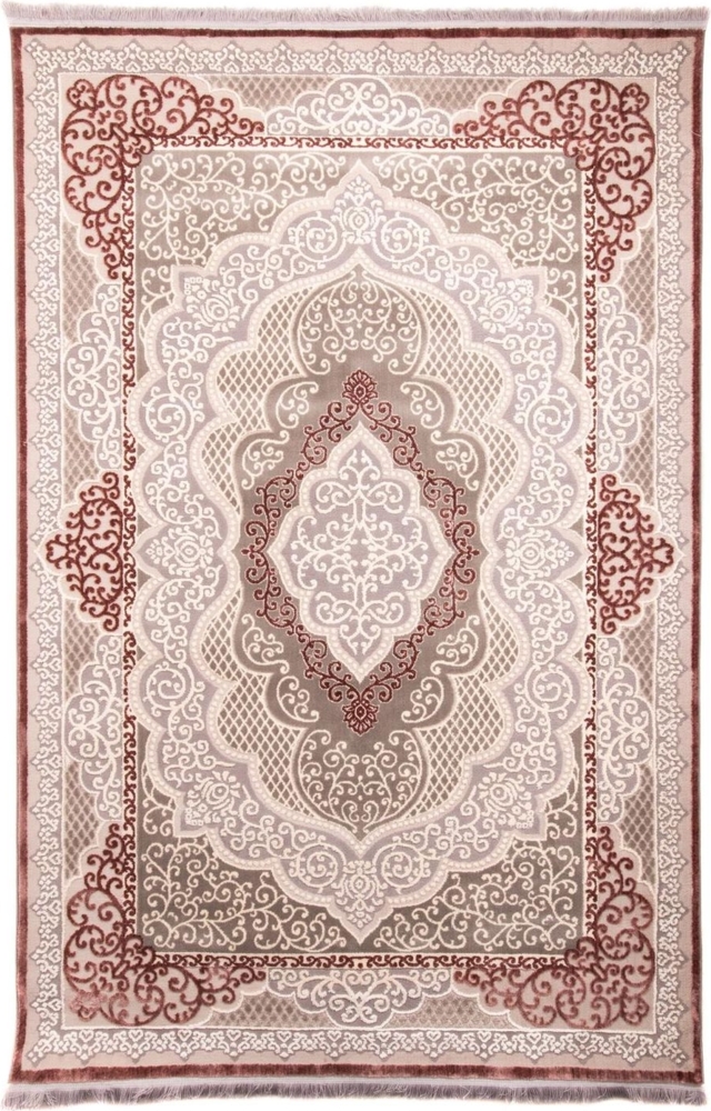 Morgenland Orientalischer Webteppich - Abel - rechteckig - 350 x 250 - Silber Bild 1