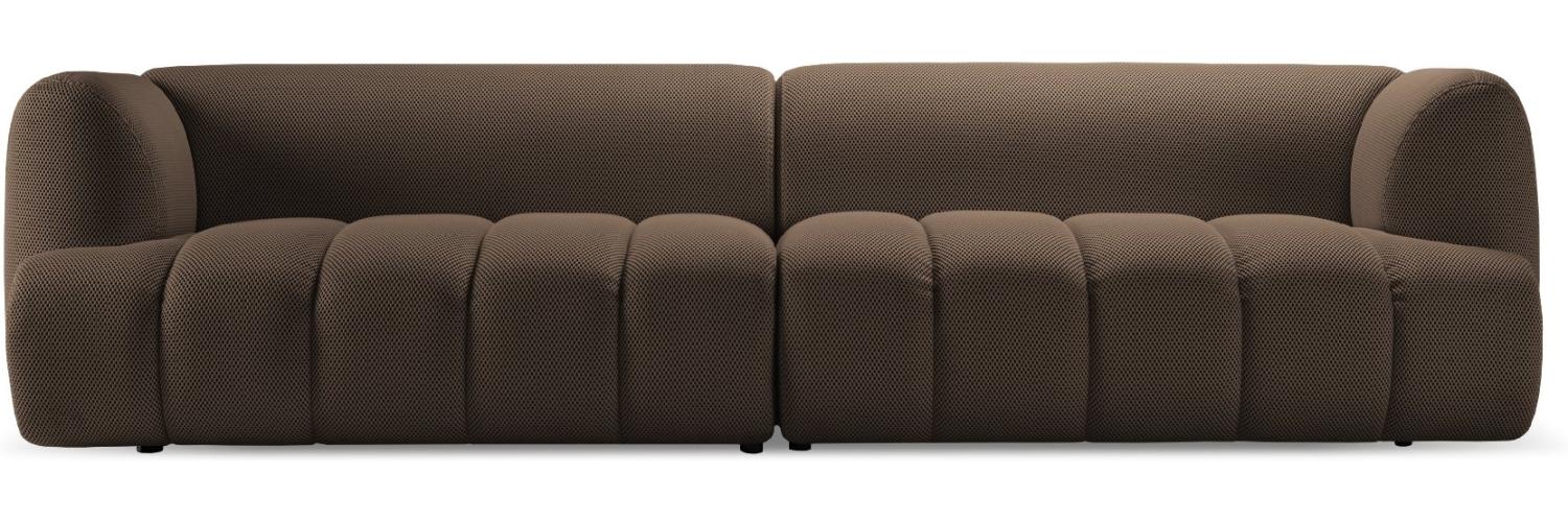 Micadoni Modulares Sofa Harry 4-Sitzer 3D-Stoff Braun Bild 1