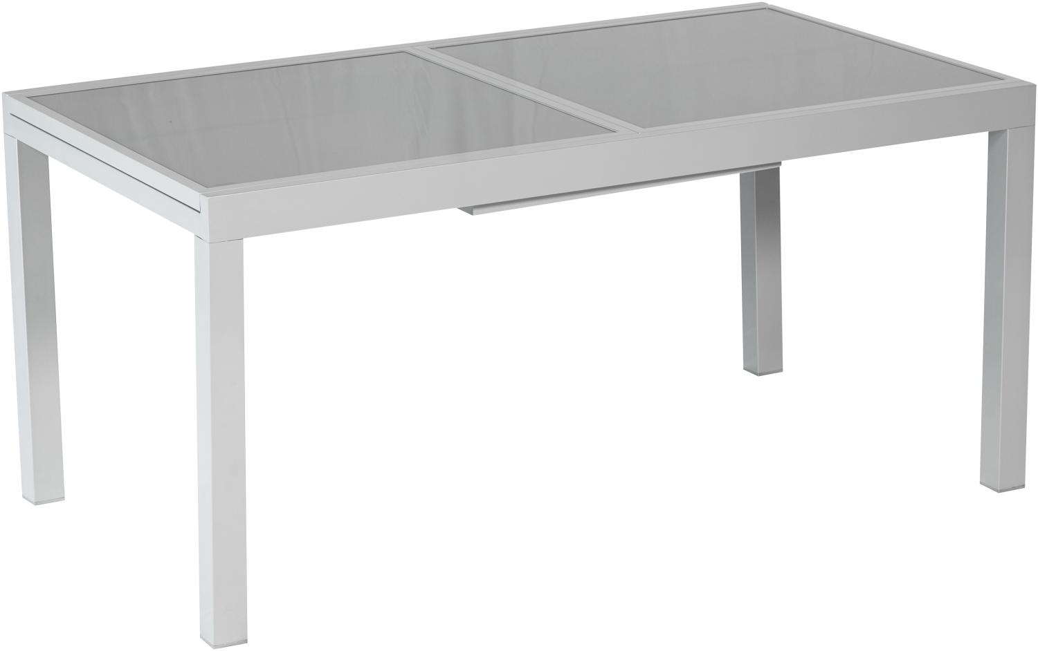 Ausziehtisch, 120 (180) x 90 x 75 cm, silber/grau Bild 1