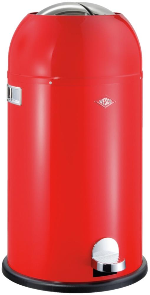 WESCO Tretabfalleimer 184631-02 KICKMASTER in ROT mit 33 Liter Volumen / Abfallsammler / Mülleimer Bild 1