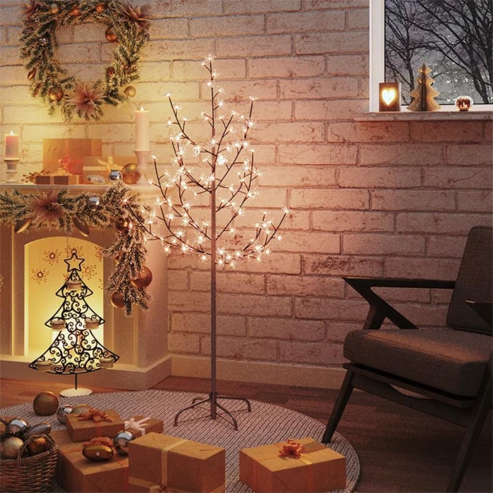 vidaXL LED-Baum Kirschblüte Warmweiß 84 LEDs 120 cm 345130 Bild 1