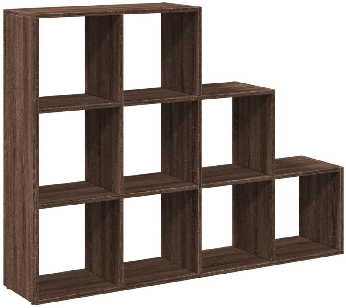 vidaXL Raumteiler-Bücherregal 3 Stufen Braun Eiche 137,5x29x103,5 cm 857982 Bild 1