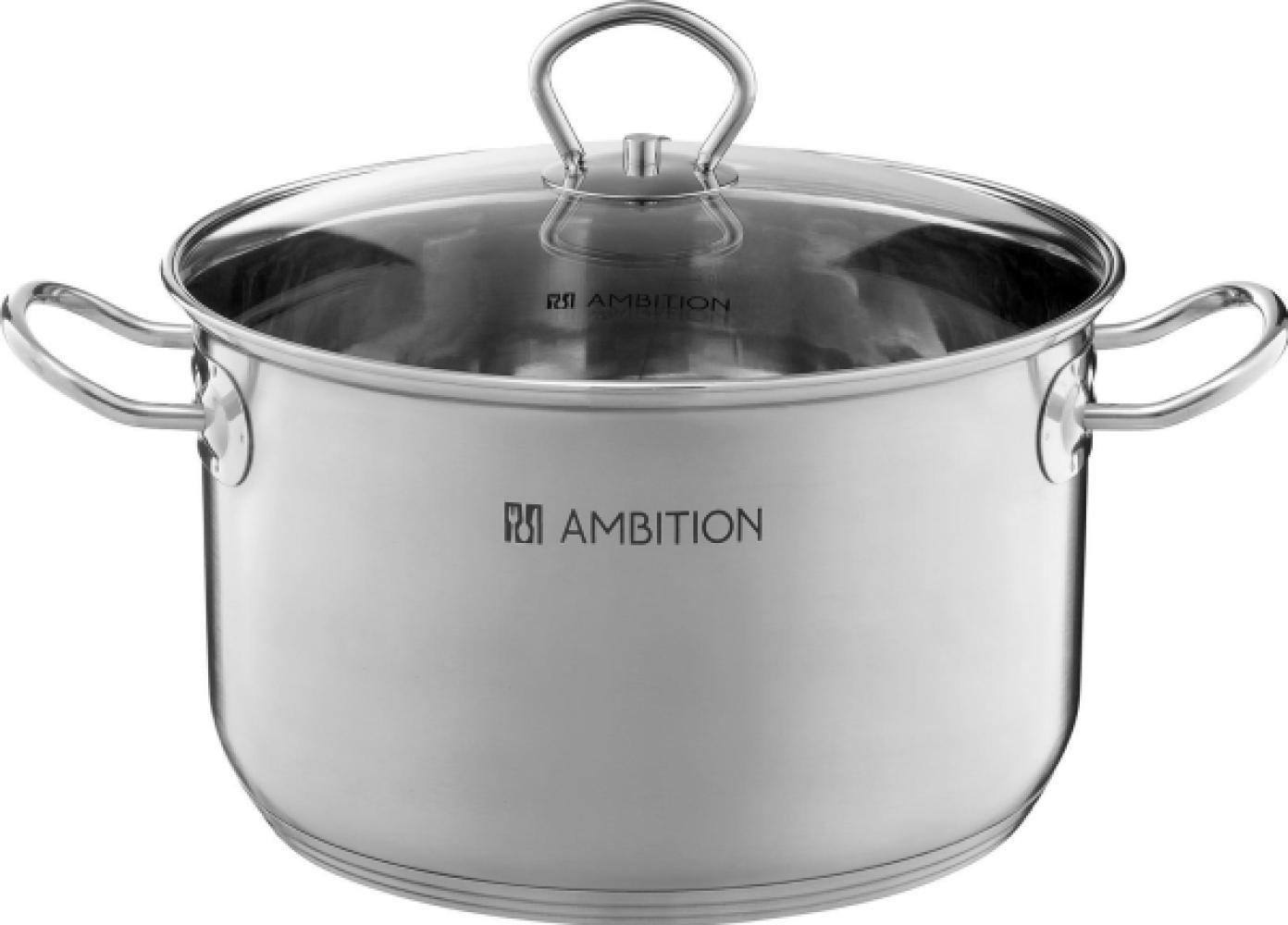 AMBITION Topf mit Glasdeckel 4. 9L ACERO (60812) Bild 1