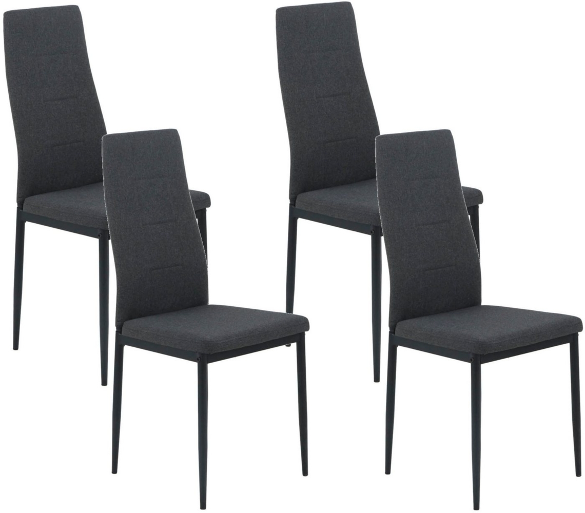 HELA 4-Fußstuhl SVENNI (Set, 4 St), 4-Fuß,Rundrohrgestell,Webstoff,Zertifizierter "Waterfree" Stoff Bild 1