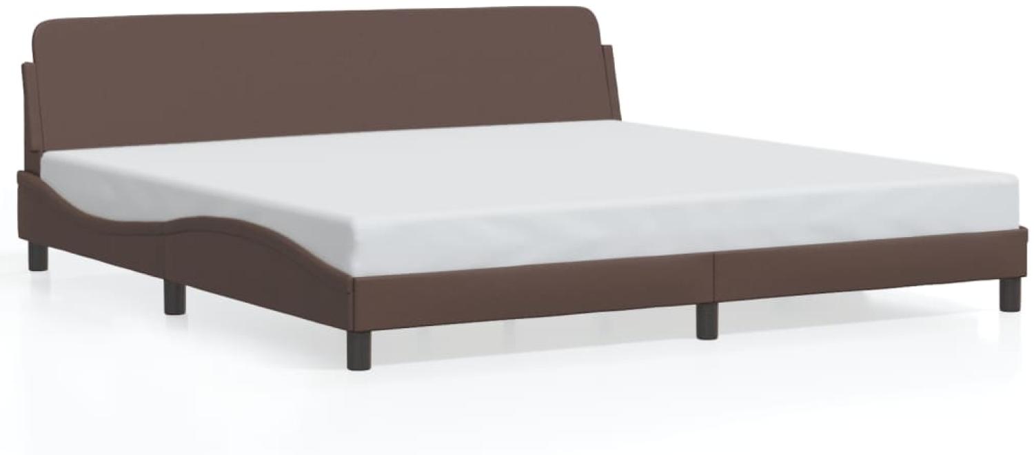 vidaXL Bettgestell "Dover" Braun 200x200 cm Kunstleder 373260 Bild 1