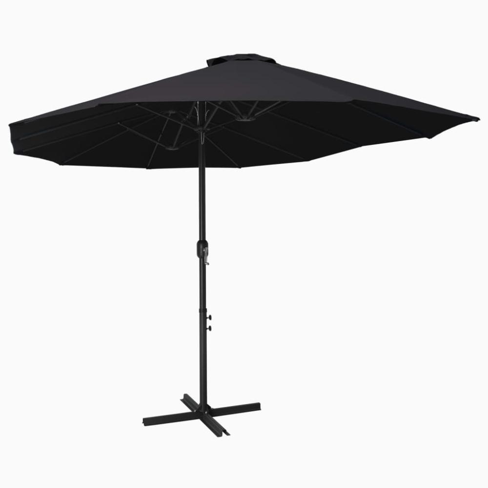 vidaXL Sonnenschirm mit Aluminium-Mast 460x270 cm Schwarz 47302 Bild 1