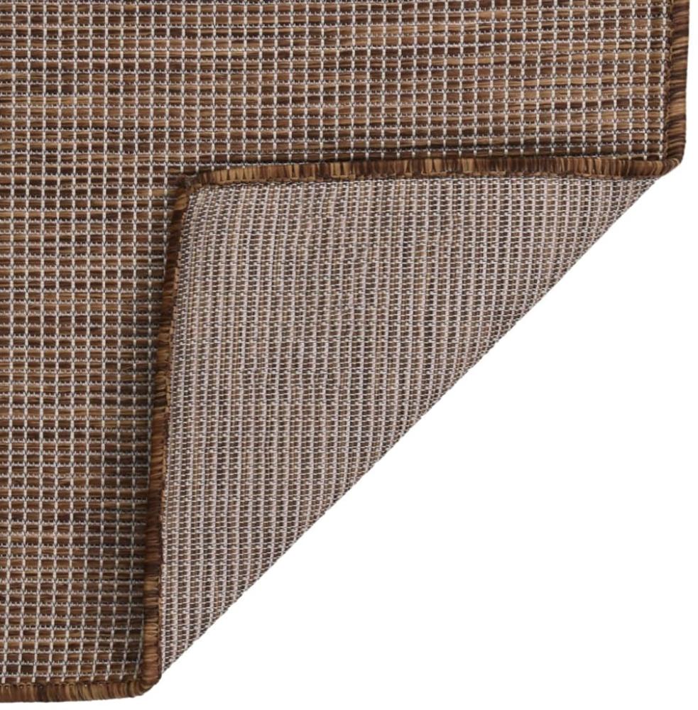 vidaXL Outdoor-Teppich Flachgewebe 140x200 cm Braun 340789 Bild 1