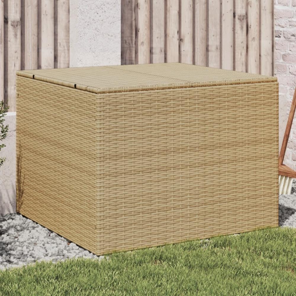 vidaXL Gartentruhe Beige 291L Poly Rattan 365339 Bild 1